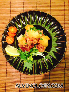 Deep fried spring chicken with oroshi yuzu ponzu sauce