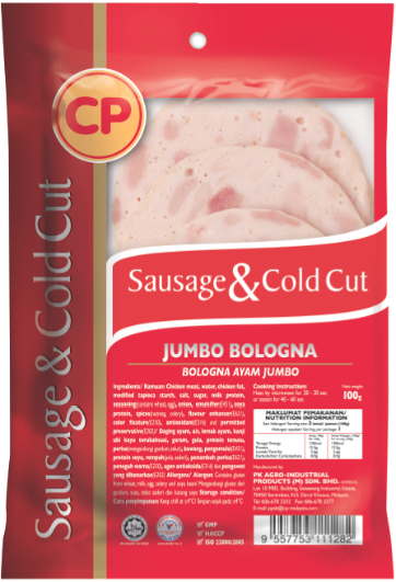  CP Jumbo Bologna: Smooth and tasty ham made from fine selection of chicken meat