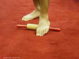 Don't forget the foot, which the entire body lies on. Rub the fleshy underside on a rolling pin or a golf ball, which hits target areas better.