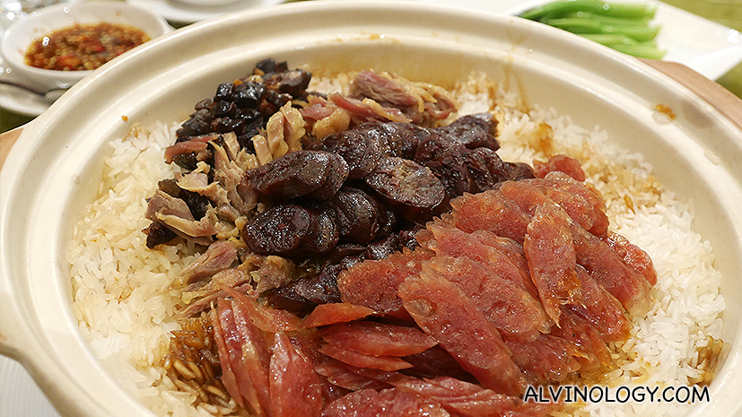 Classic Cantonese Claypot Rice with Waxed Meat and Chinese Sausages (S$38++)