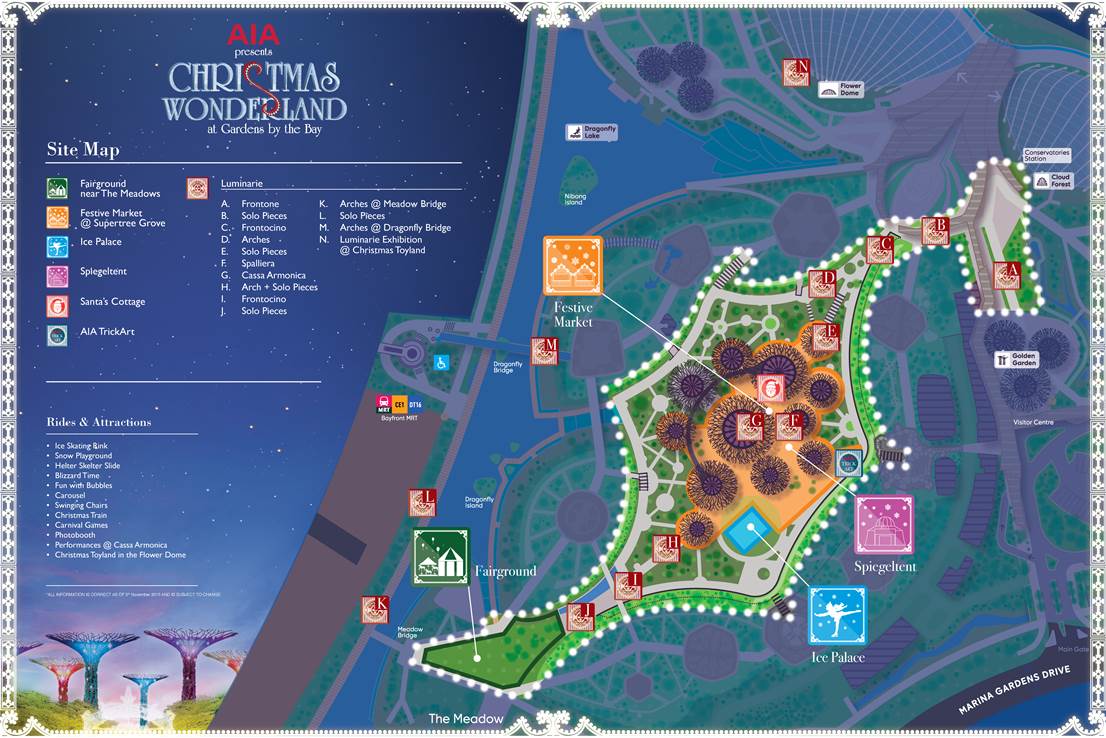 Christmas Wonderland @ Gardens by the Bay - Site Map