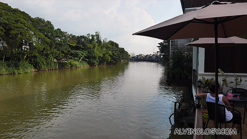 View of the river from the back of the inn