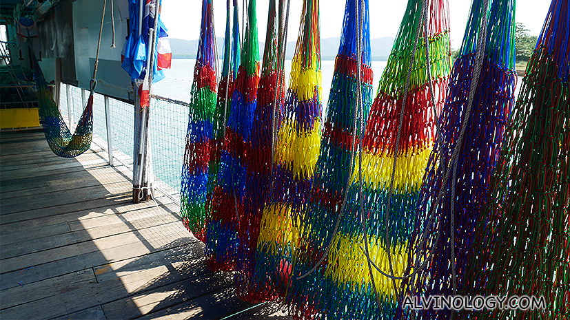 Colourful hammocks 