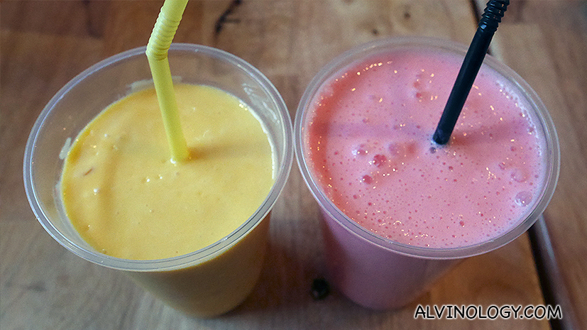 Mango and Rose Lassi (S$4 each)