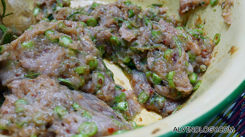 The fishcake paste, ready for frying