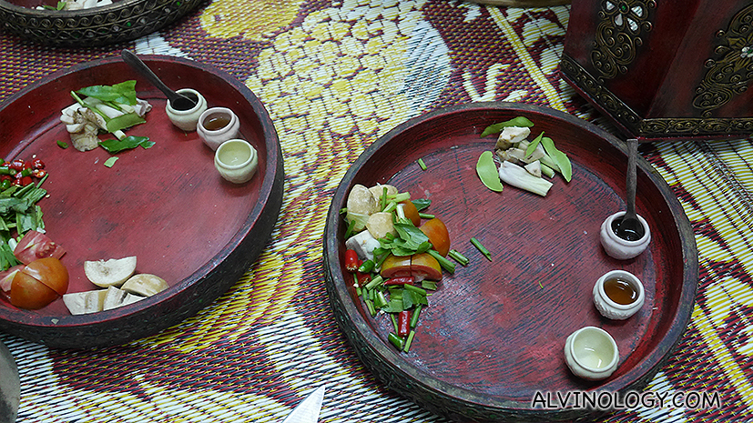 Ingredients for tom yum soup