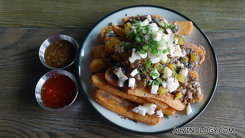 Taiwanese-inspired 'lou bak' with poutine fries (台式卤汁薯条) - S$12