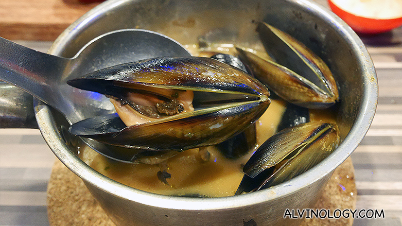Tom Yam Mussels & Fries - Coriander, galangal, lemongrass, kaffir lime leaf, lobster consomme