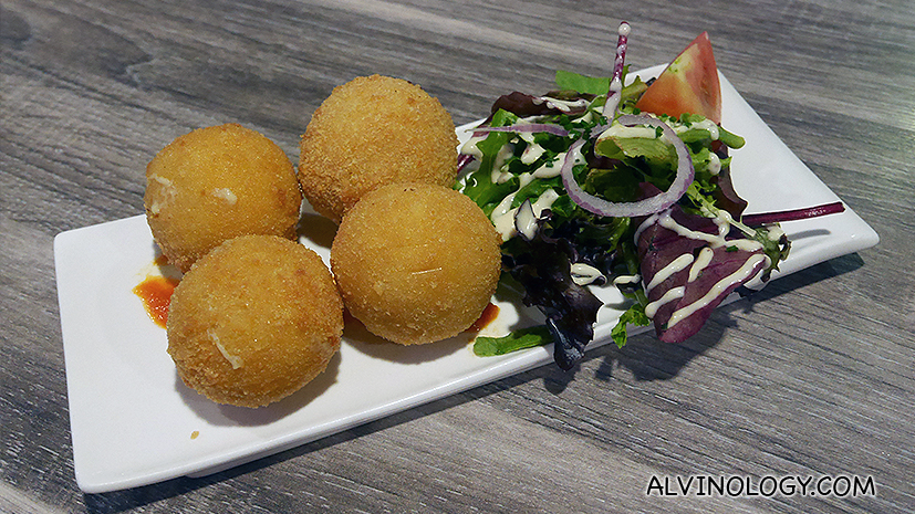 Homemade Belgian Cheese Balls - gouda cheese balls, mayonnaise (S$16) 