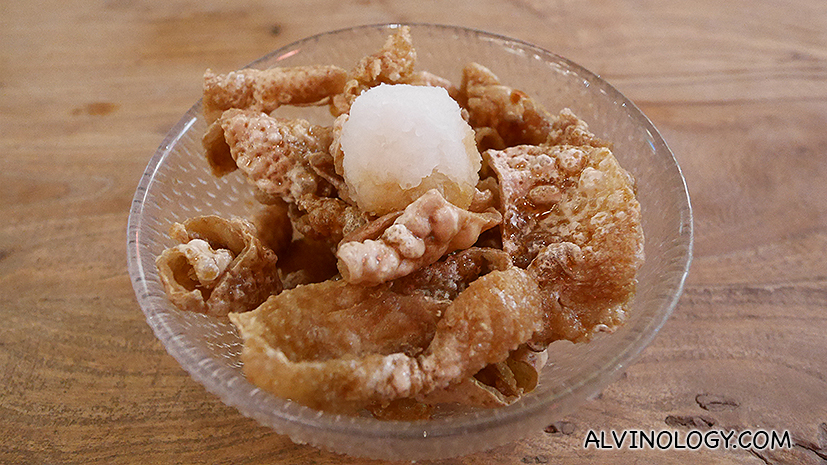 Fried chicken skins 