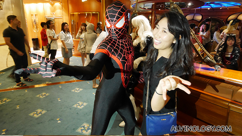 Everyone wants to take photos with Spidey